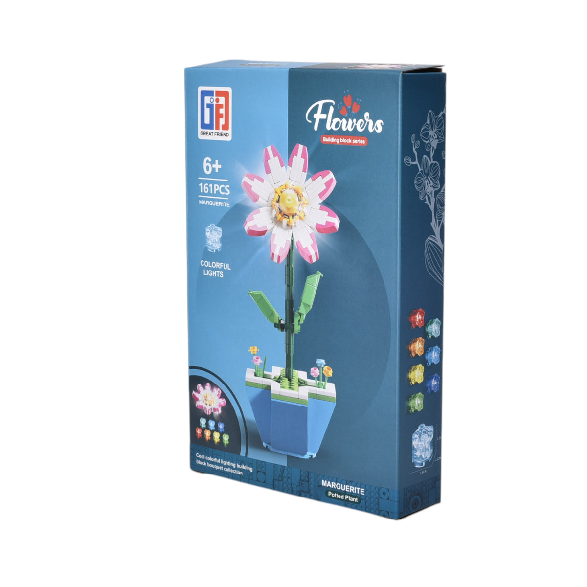 bloques fichas plastica armable diseño flor ref:123-769-770-771-772