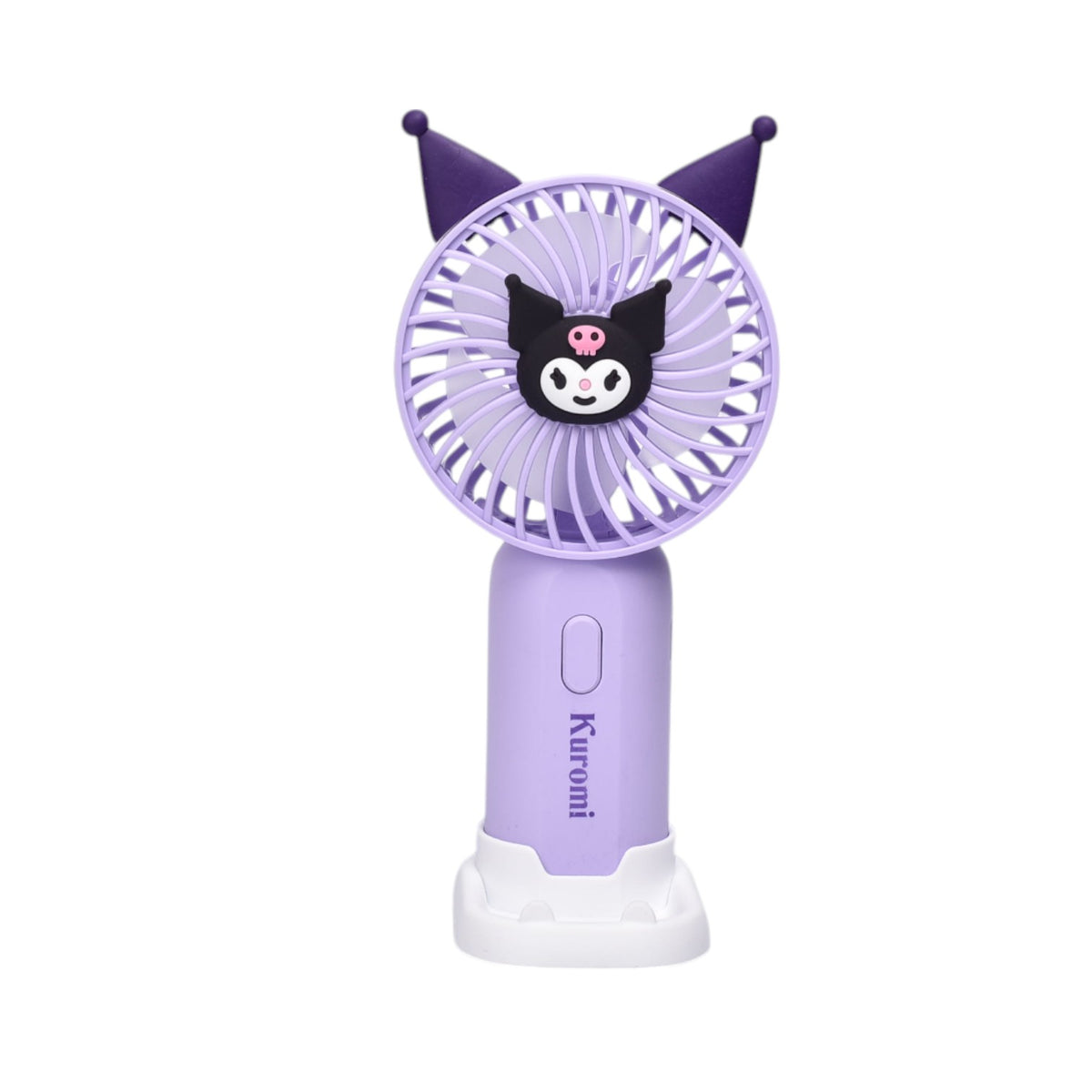 ventilador personaje azul lila rosado con cable dim:11x4x17