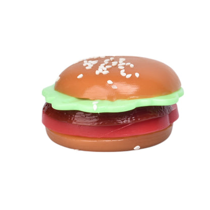 JUGUETE ANTI ESTRES PLASTICO FORMA HAMBURGUESA DIM:13X15X3CM