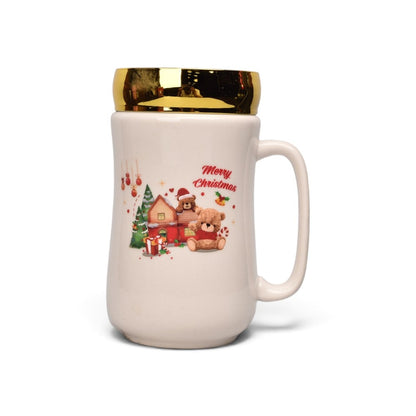 MUG  POCILLO CERAMICA TAPA ESPEJO 400ML