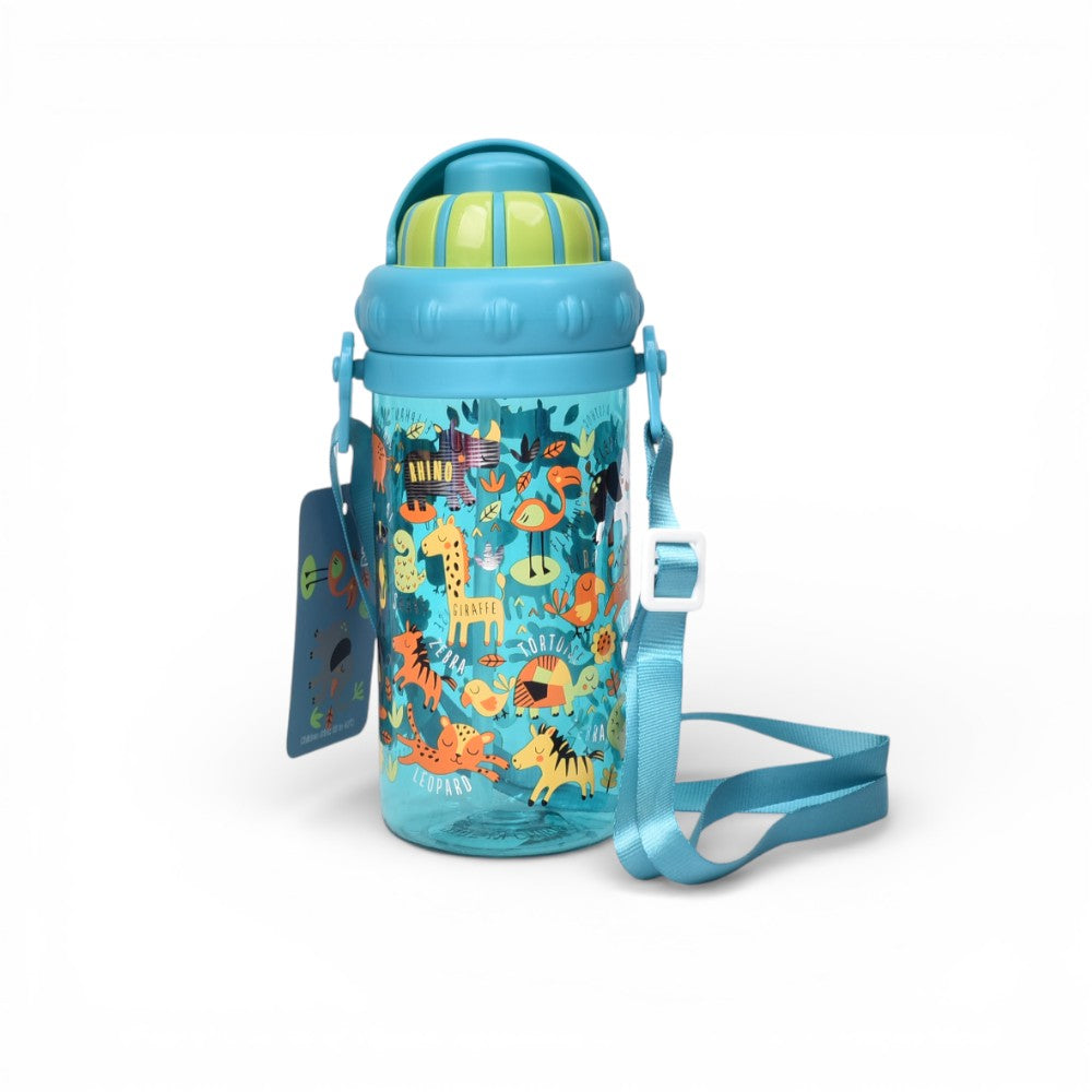 botella de agua 430ml plastico dim:6x6x18