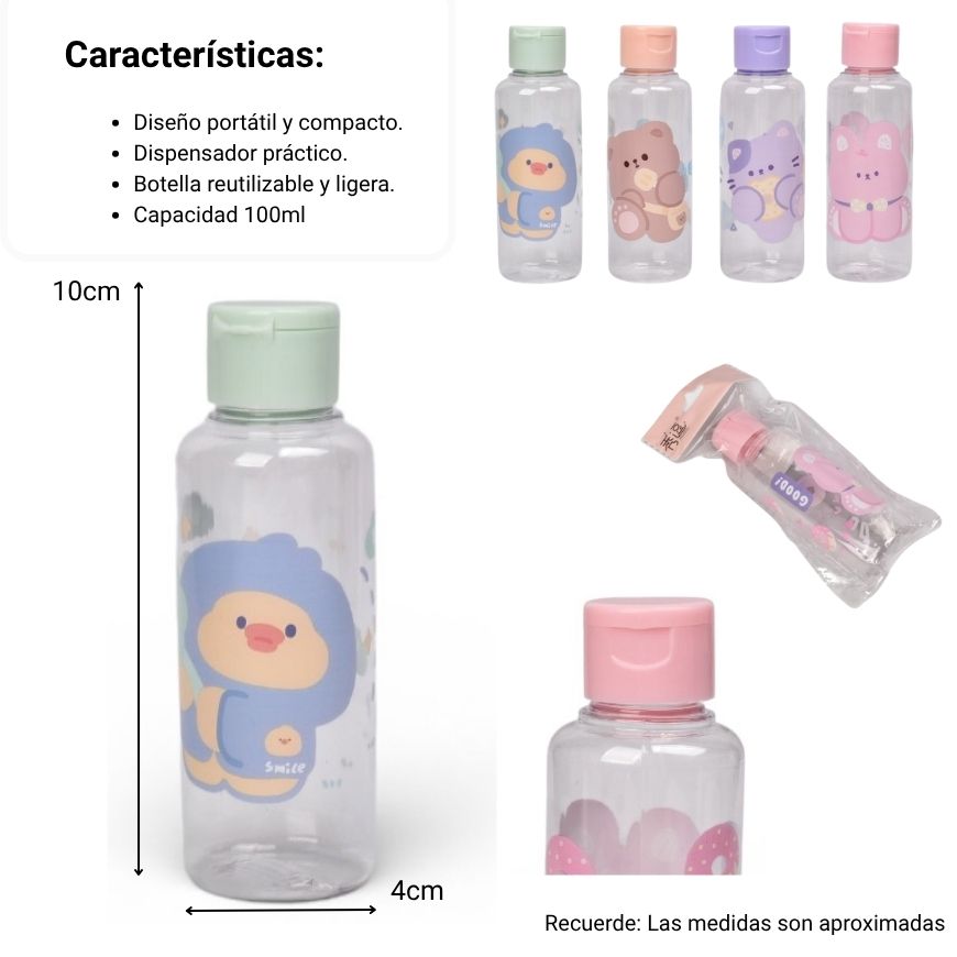envase plastico recargable 100ml