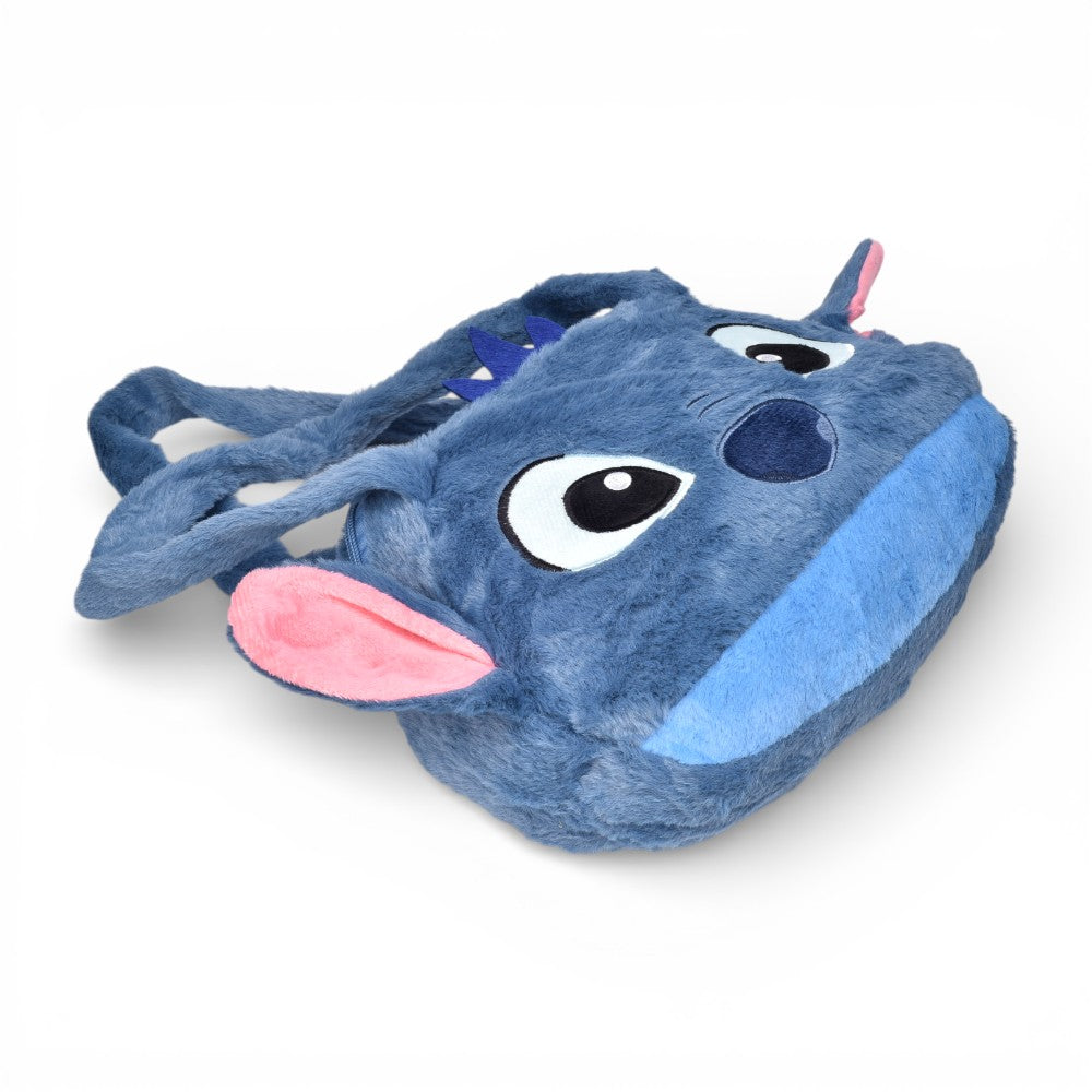 bolso cartera personaje poliester peluche azul dim:26x20x6