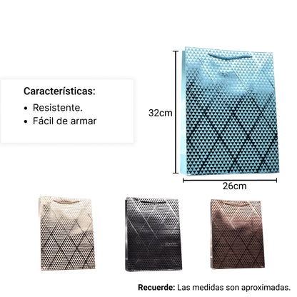 BOLSA PARA REGALO CUADROS MEDIANA 32X26