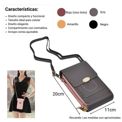 BOLSO BILLETERA DAMA SINTETICO DIM:20X11X5