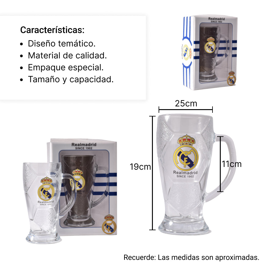 vasos cerveceros en vidrio 500ml