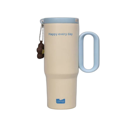 TERMO ACERO INOXIDABLE CON TAPA Y PITILLO 720 ML