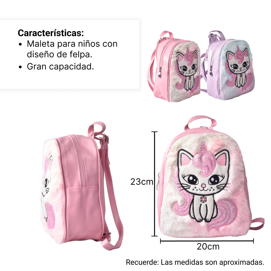 maleta de peluche morral bolso pequeño infantil para niña