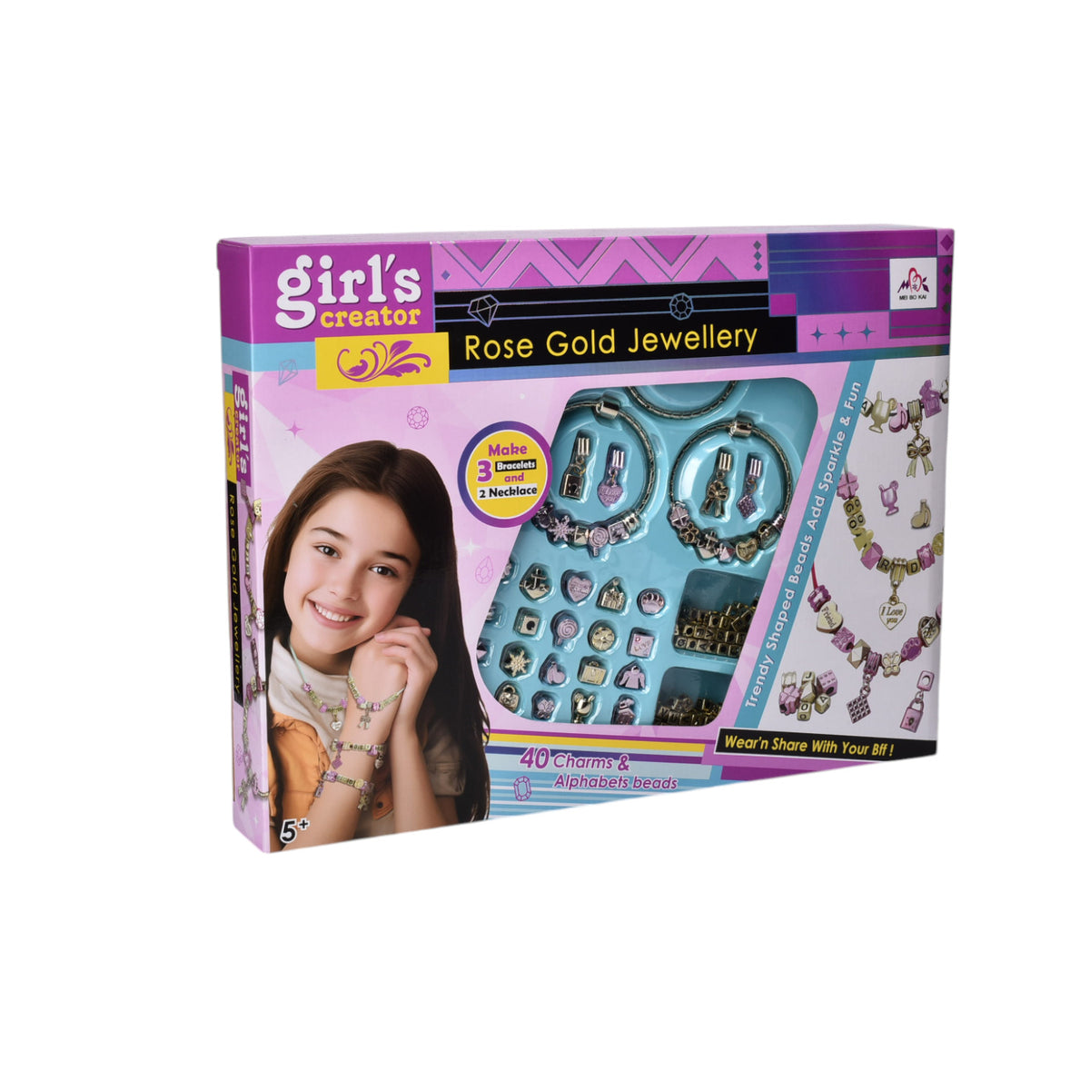 juguete kit para hacer pulseras plastico niña dim:30x25x4