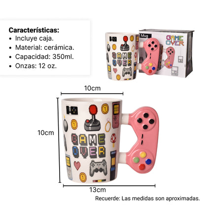 MUG POCILLO GRANDE FORMA DE CONTROL VIDEOJUEGOS 350ML DIM:10