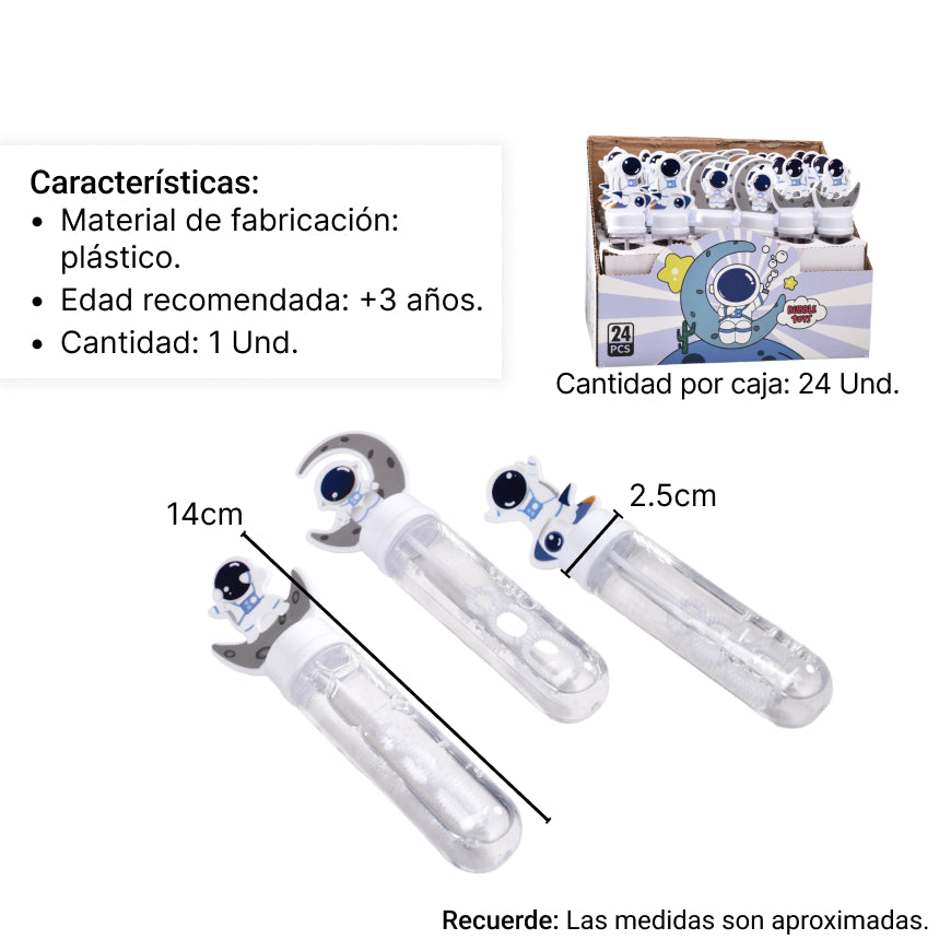 burbujero pequeño forma de astronauta