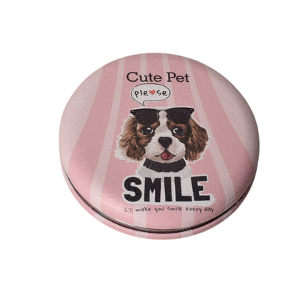 ESPEJO VIDRIO SINTETICO PEQUEÑO CARTERA DISEÑO PERROS DIM:7C