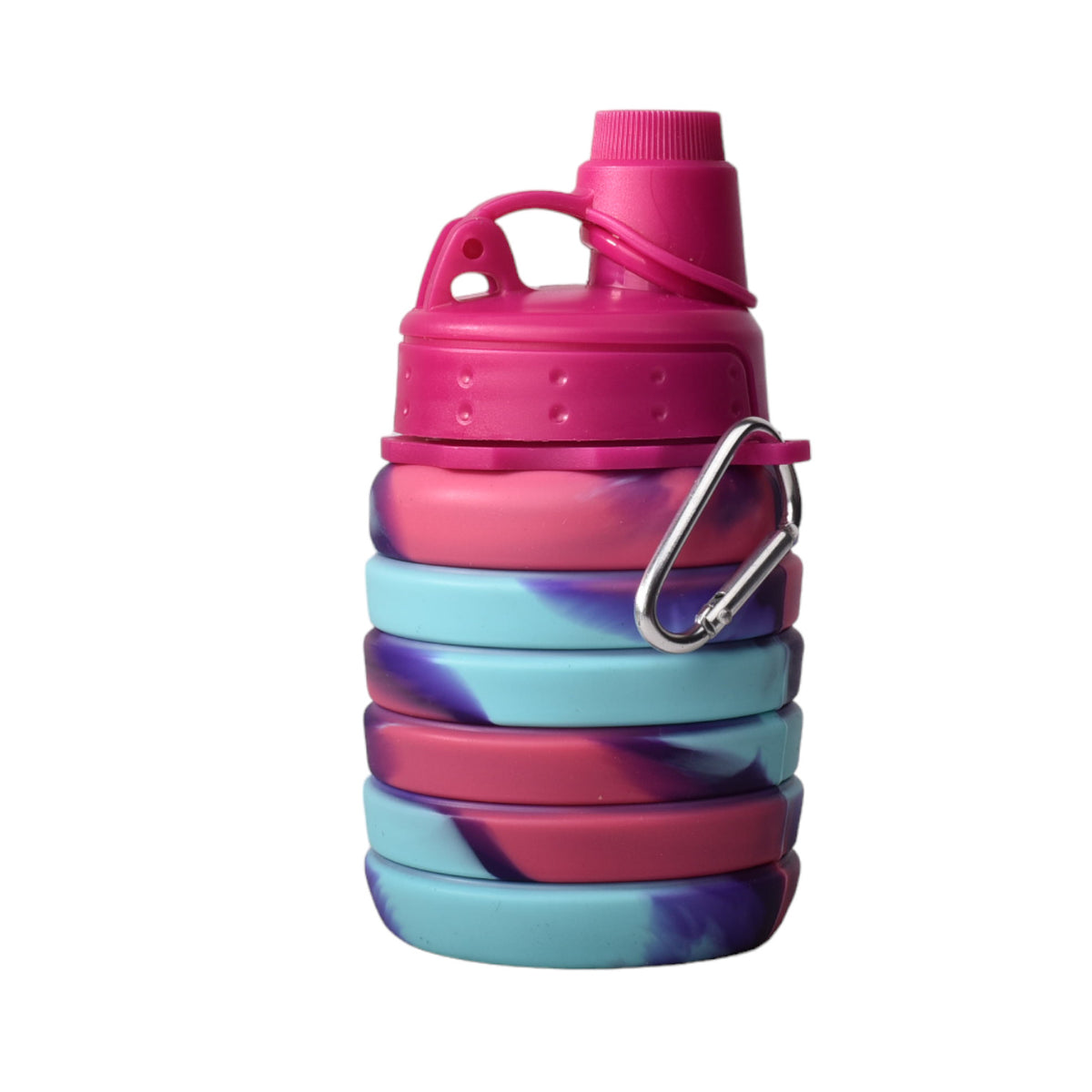 botella de agua plegable 600ml silicona varios colores