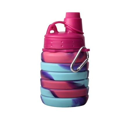 BOTELLA DE AGUA PLEGABLE 600ML SILICONA VARIOS COLORES
