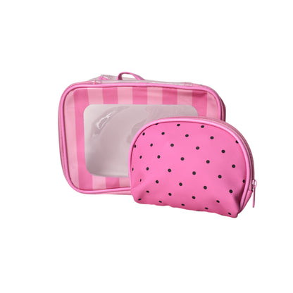 COSMETIQUERA X 2 UND MAQUILLAJE SINTETICO PVC DIM:21X15*8