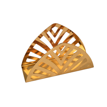 SERVILLETERO TRIANGULAR DORADO DE ACERO INOXIDABLE DIM: 12X8