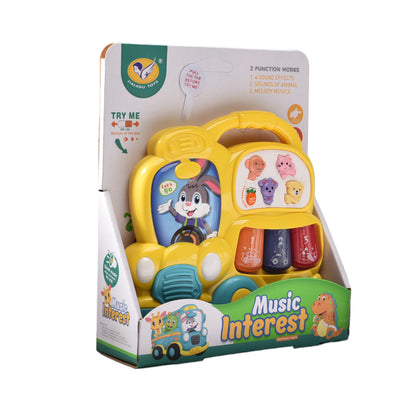 AUTOBUS PIANO JUGUETE MUSICAL BEBES  DIM:16x19x5