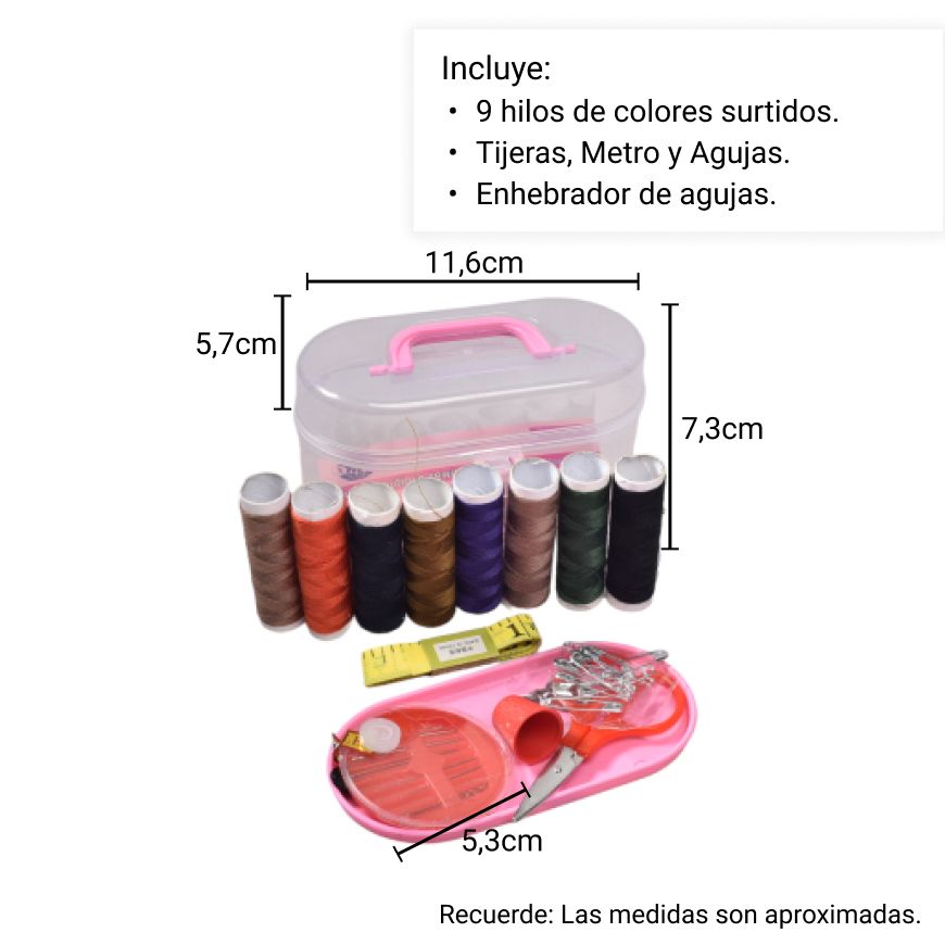 kit costurero kit portatil viajero dim:12*6*7cm