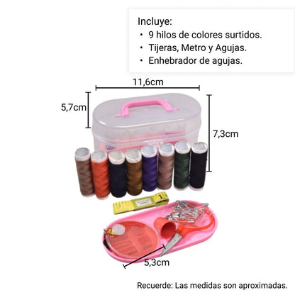 KIT COSTURERO KIT PORTATIL VIAJERO DIM:12*6*7CM