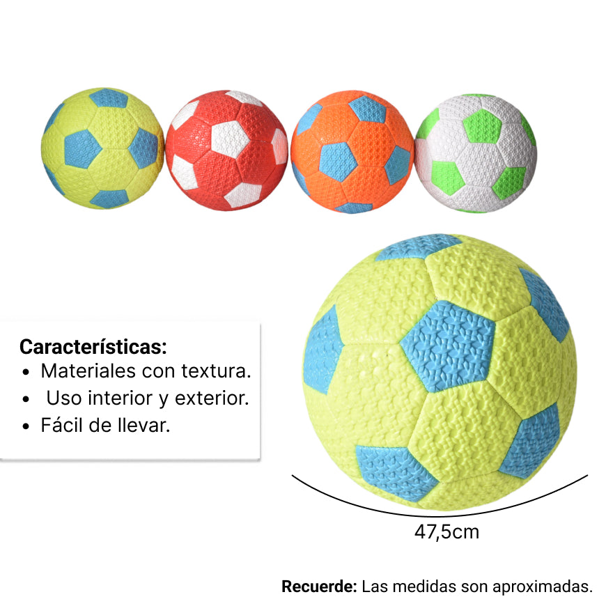 balon de futbol juguete deporte juego varios colores dim:15x