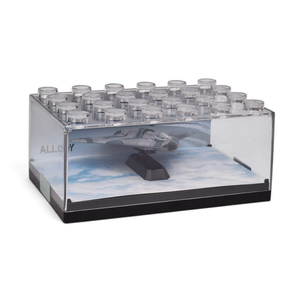 avion de combate coleccionable metalico dim: 13.5*13.5*6.5cm