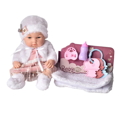 JUGUETE BEBE MUÑECA DE CAUCHO REALISTA CON ACCESORIOS