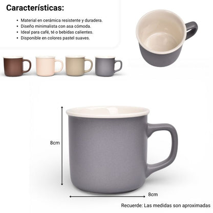 MUG POCILLO CERAMICA 160ML DIM: 8X8X7