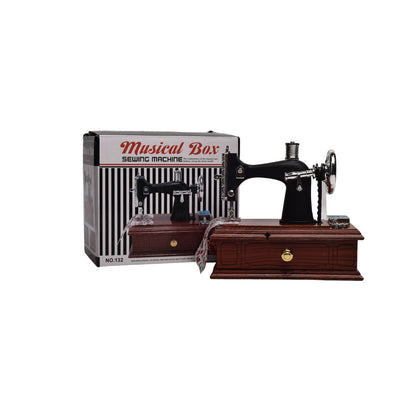 CAJA MUSICAL MAQUINA DE COSER EN PLASTICO 15x13x9