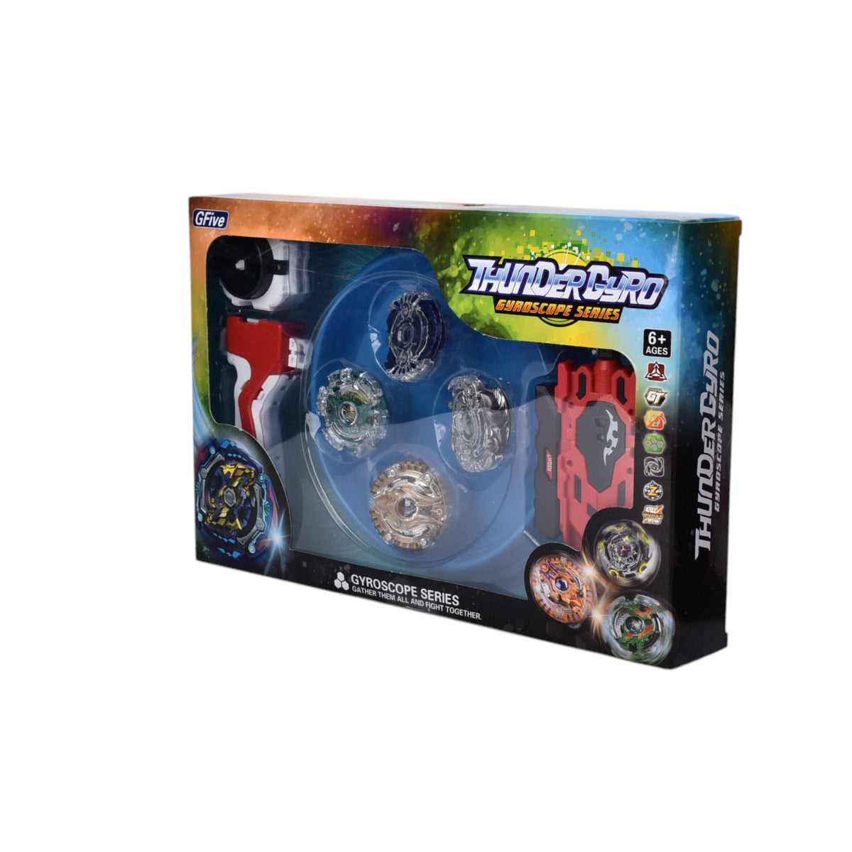 juguete trompo con lanzador accesorios plastico dim:32x20x5