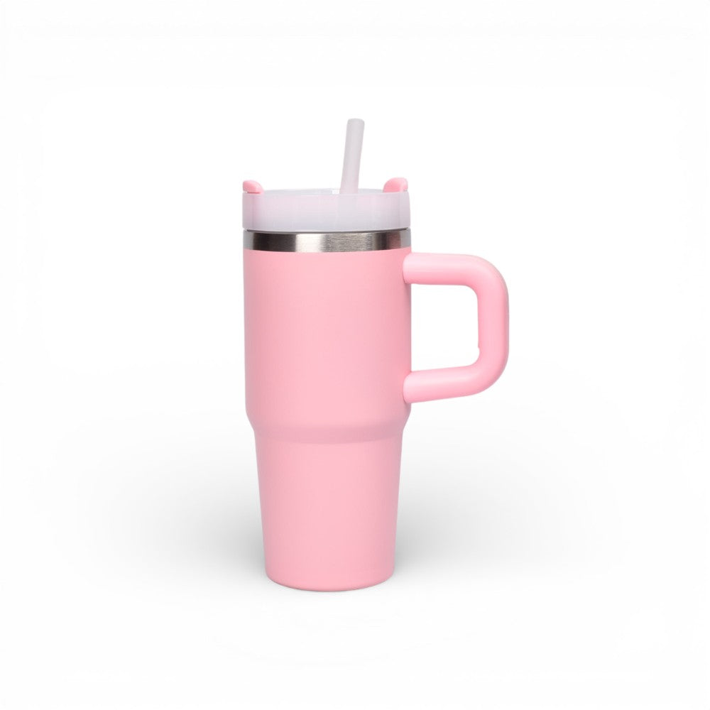 termo acero inoxidable con tapa y pitillo 420ml dim:7x7x18
