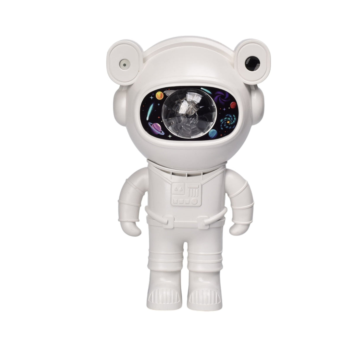 proyector con cable usb recargable forma astronauta plastico
