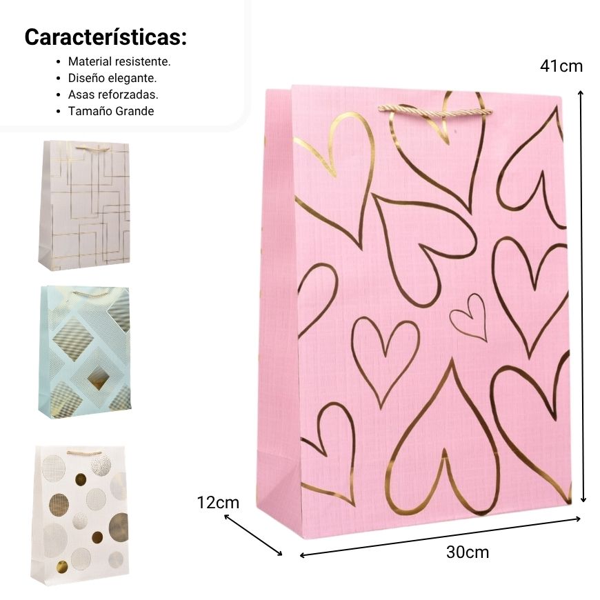 bolsa regalo l qzg-3349a-4 dim:30c41,5c12cm