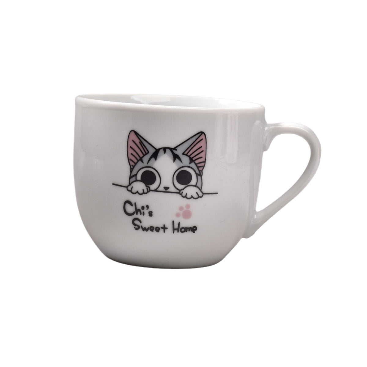 pocillo gato ceramica con cuchara dim: 7x7x6