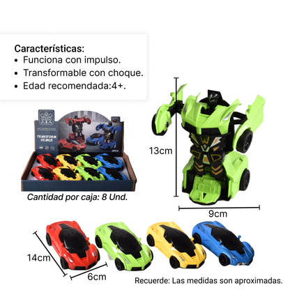 CARRO TRANSFORMABLE PARA NIÑOS DIFERENTES COLORES