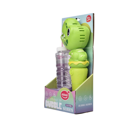 JUGUETE PISTOLA DE BURBUJAS DINOSAURIO PLASTICO DIM:13X6X26