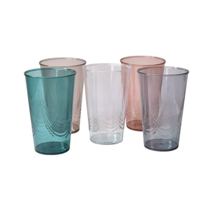 VASO PLASTICO VARIOS COLORES DIM:8X8X13