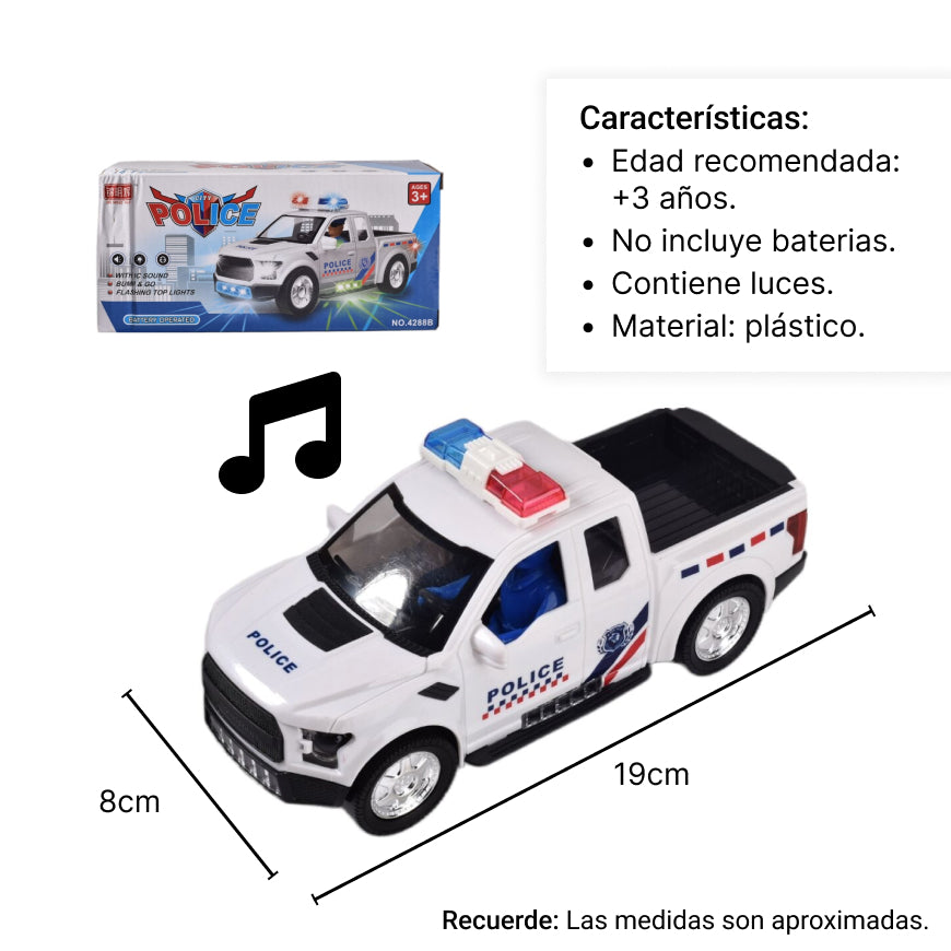 juguete carro policia luces