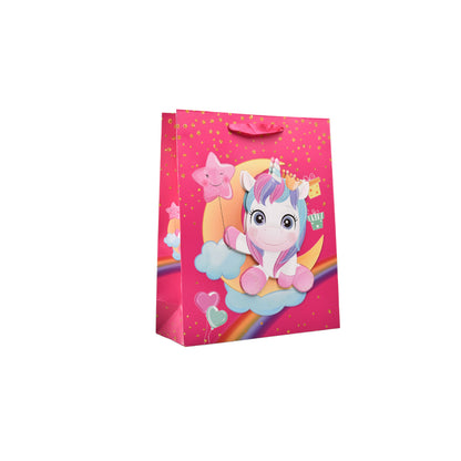 BOLSA REGALO EN PAPEL UNICORNIO TAMAÑO MEDIANO