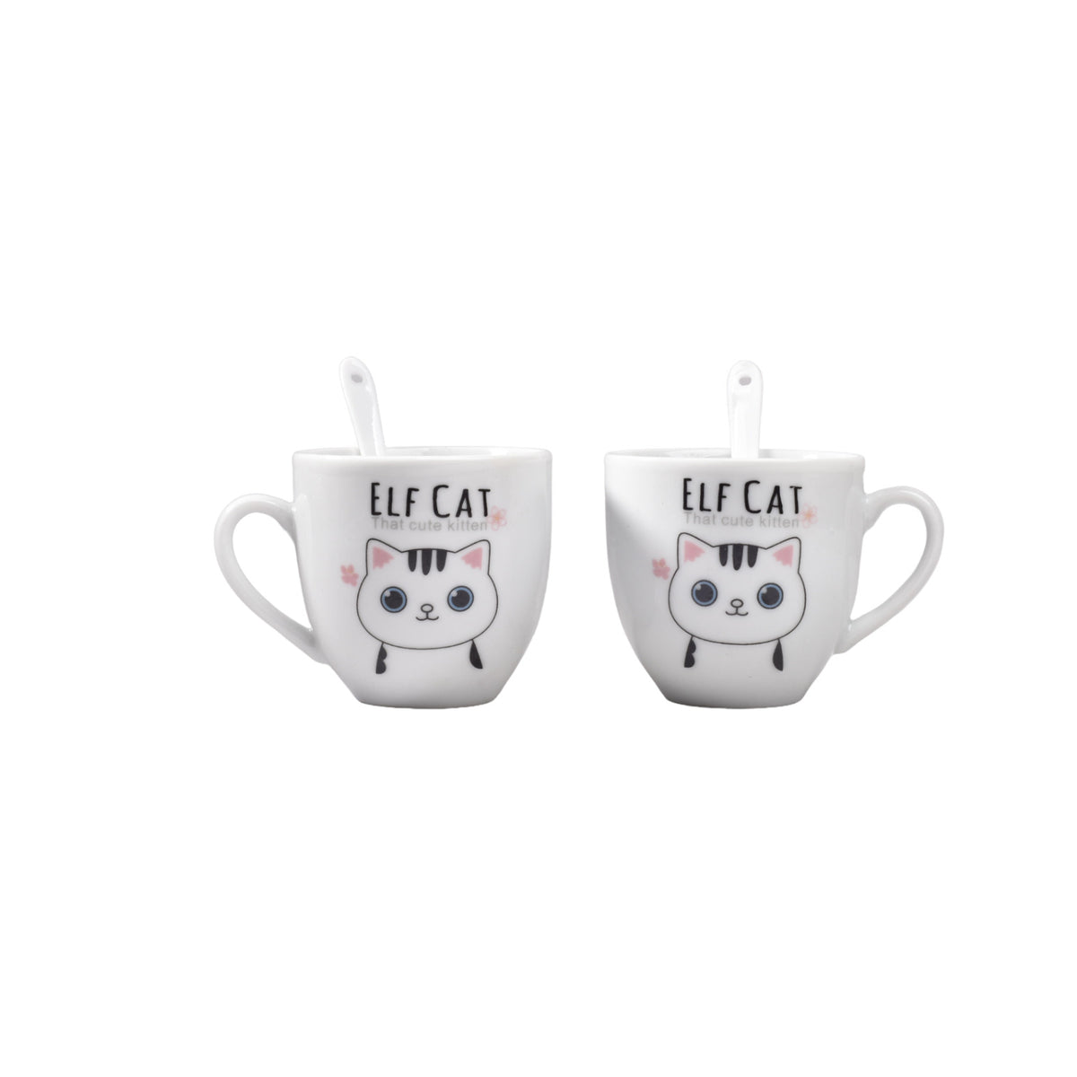 pocillos con cucharas set 2pcs ceramica dim:5*6*6cm