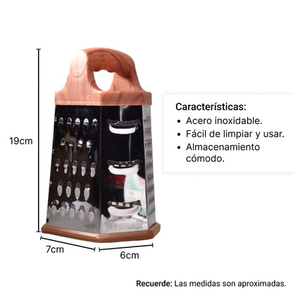 RALLADOR EN ACERO INOXIDABLE CON BASE DIM:13X11