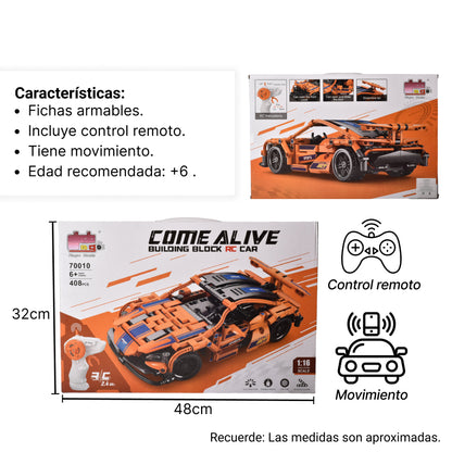 JUGUETE FICHAS DE ARMAR CARRO DE COSTRUCCION BLOQUES 408PCS