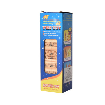 JUGUETE DE MESA JENGA MADERA DIM:4X4X15CM
