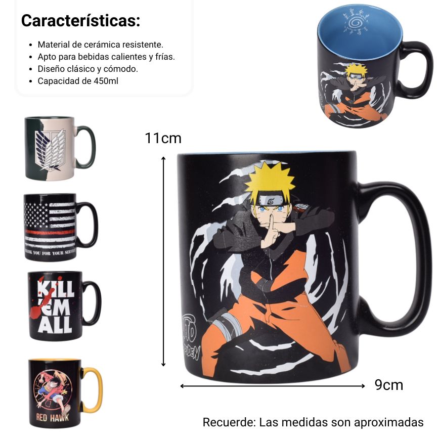 mug pocillo en ceramica 450ml personaje