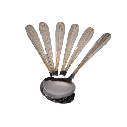 PAQUETE X 6UND CUCHARA CON DORADO EN METAL