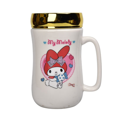 MUG POCILLO CERAMICA CON TAPA ESPEJO PERSONAJE 400ML DIM:7X7X13