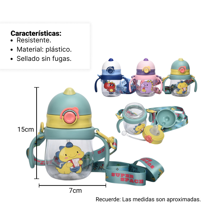 botella de agua 270ml dim:7x7x15