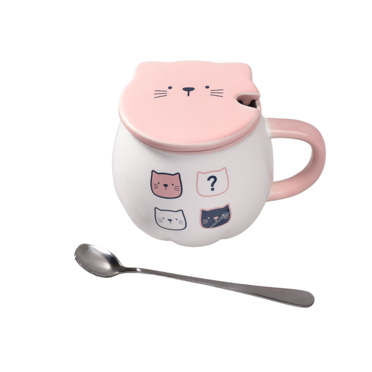 mug pocillo con cuchara ceramica