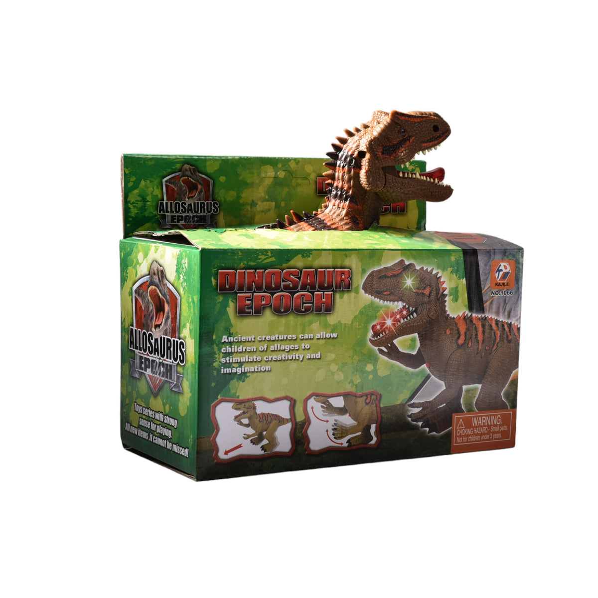 dinosaurio de juguete con movimiento luz y sonido (qf05-2)