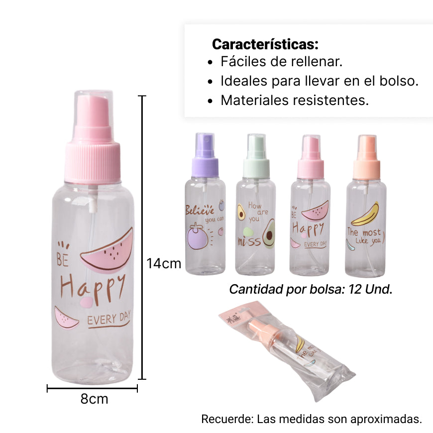 atomizador plastico 100ml dim: 14x4x4