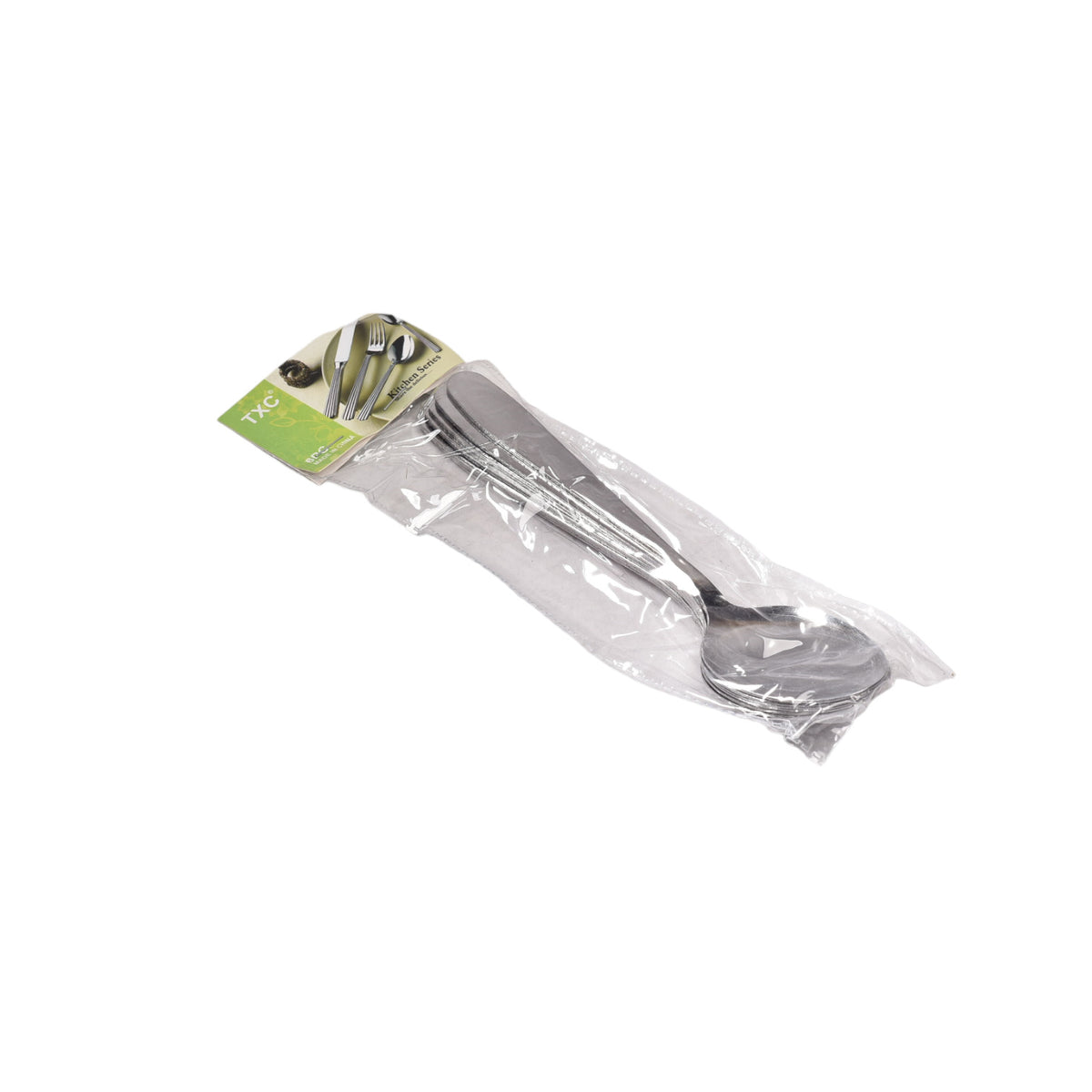 cuchara x 6und en metal acero inoxidable dim:20cm